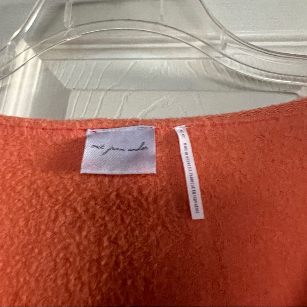 Urban Outfitters Out From Under Edith Fleece Wrap Top Coral Pink Medium - Picture 10 of 12